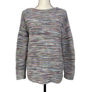 J Jill Multicolor Striped Knit Sweater